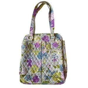 Vera Bradley Quilted Tote Shoulder Bag  in Floral Retired 2012 Watercolor